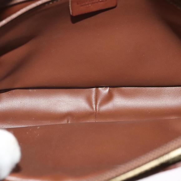 Burberrys Nova Check Clutch Bag PVC Beige Gold Auth ep9636